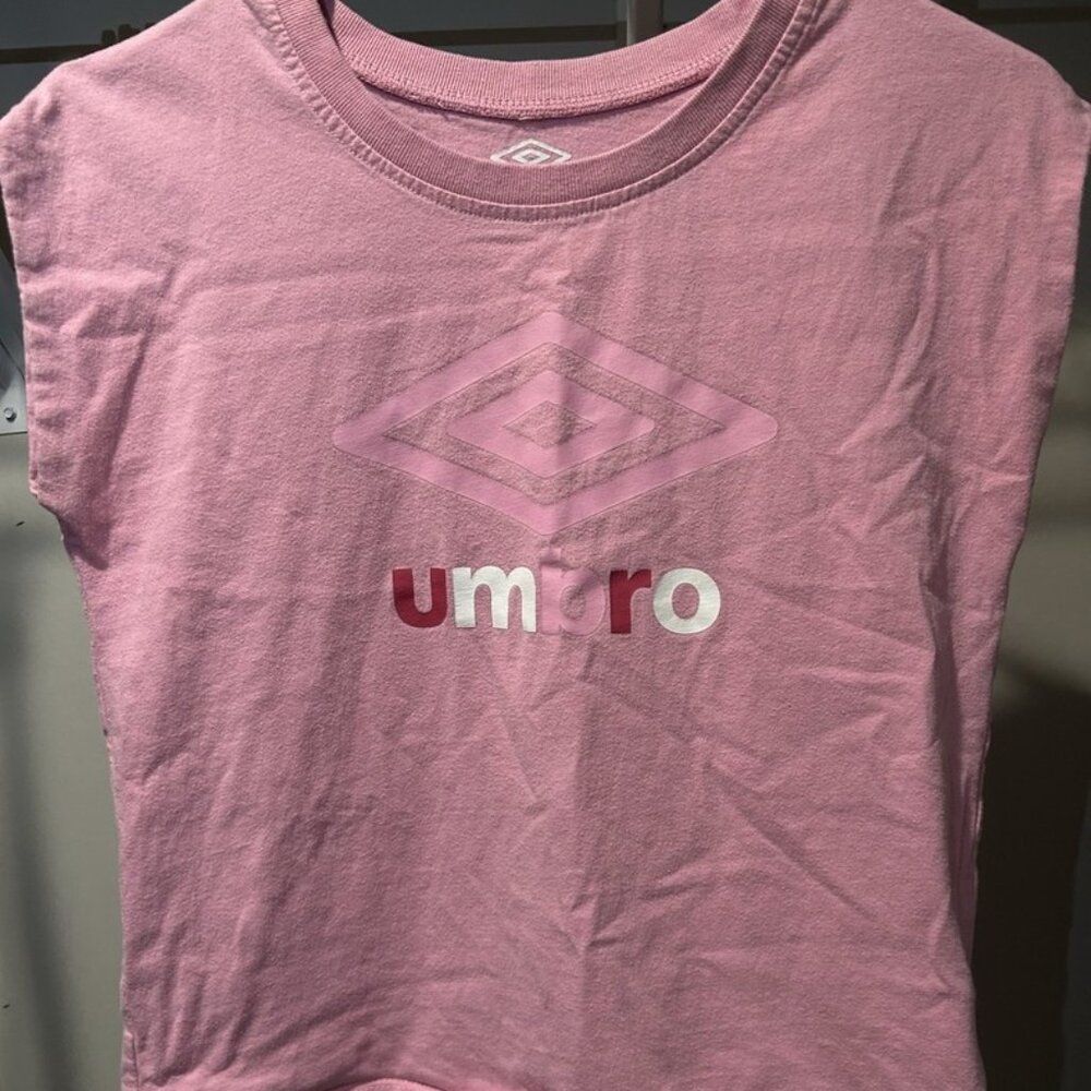 Umbro Big Girls Crew Neck Short Sleeve T-Shirt Pink Size XLarge (16)